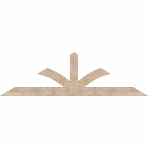 Ekena Millwork Richland Smooth Timber Gable Bracket, Douglas Fir, 96"W x 28"H x 1 1/2"D x 5 1/2"F, 7/12 Pitch GBW096X28X0206RIC00SDF - main